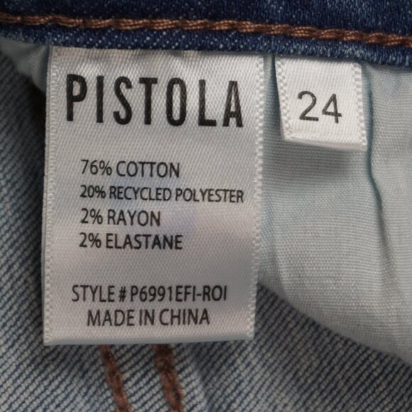 New Pistola Monroe High Rise Slim Cigarette Distressed Jeans size 24 - Picture 14 of 14